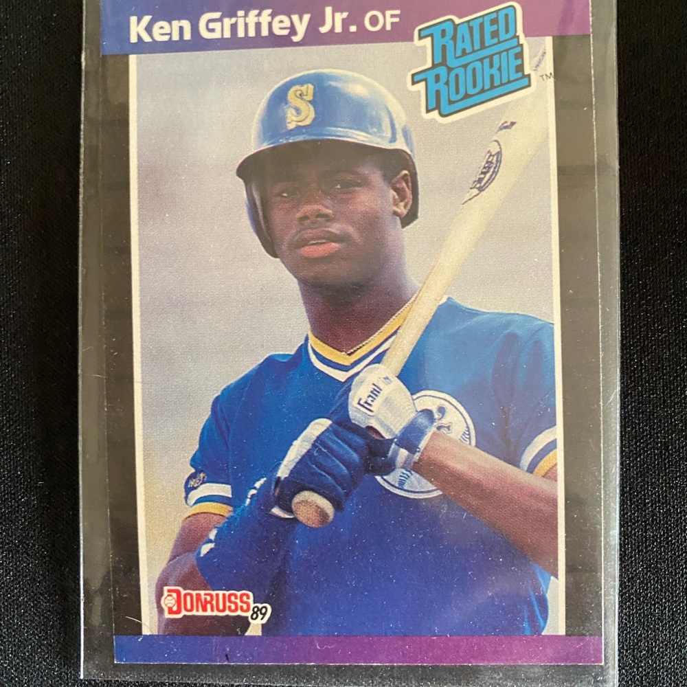 Donruss Baseball Card Ken Griffey Jr Rated Rookie.